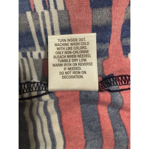 Dressbarn Dolman Sleeve Blue Red‎ Printed Blouson Dress w/Tie Size 1X 16 Office - Picture 7 of 7